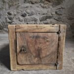 Antique French Oak Strongbox Cabinet, Rustic Lockable Wooden Safe, c. 1750–1850 (1)