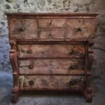 Antique French Painted Shop Chest of Drawers, Poplar & Pine, Circa 1850–1900 (1)