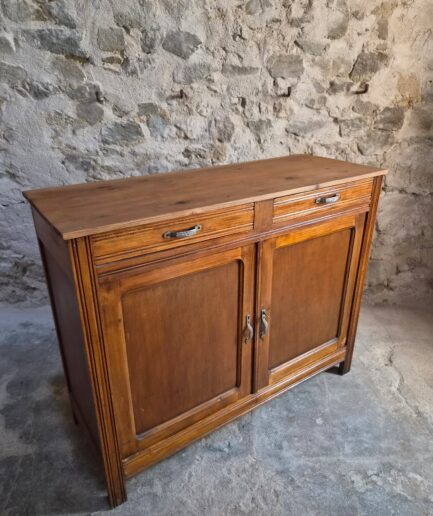 French Country Sideboard, Rustic Kitchen Cabinet, Wooden Buffet Cabinet, c. 1930–1950 (1)