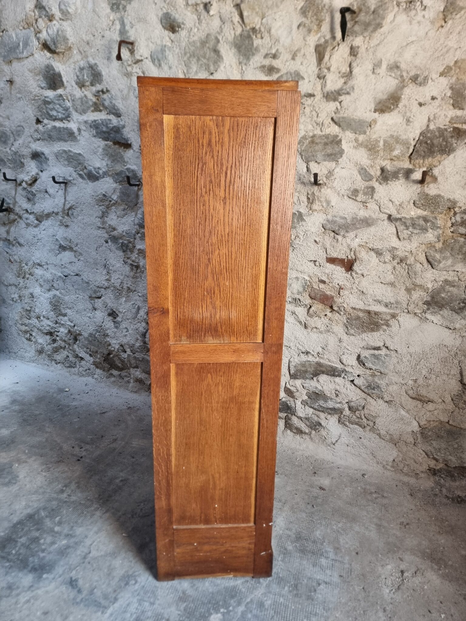 Vintage French Tambour Door Cabinet, 1960s (18)