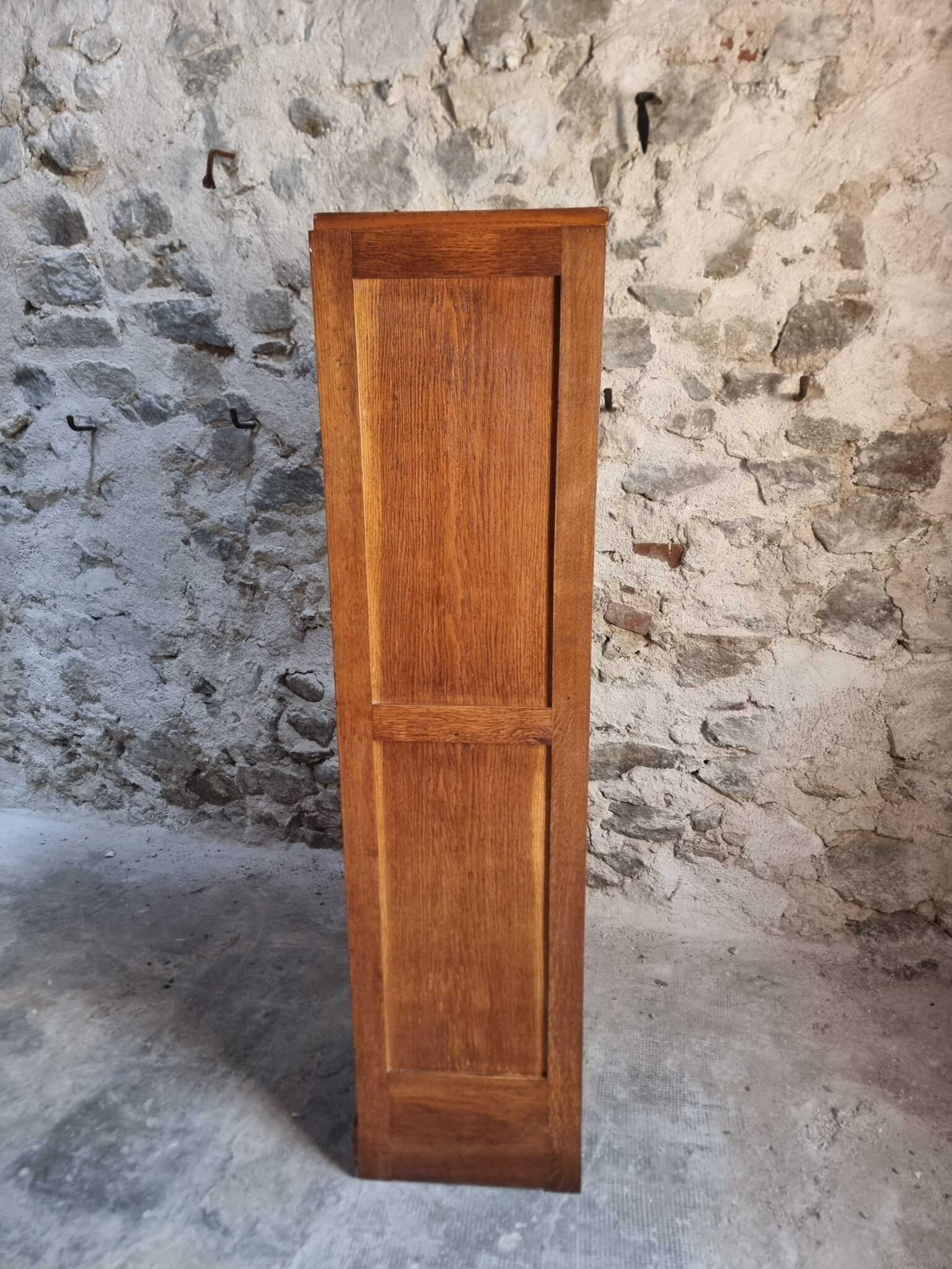 Vintage French Tambour Door Cabinet, 1960s (19)
