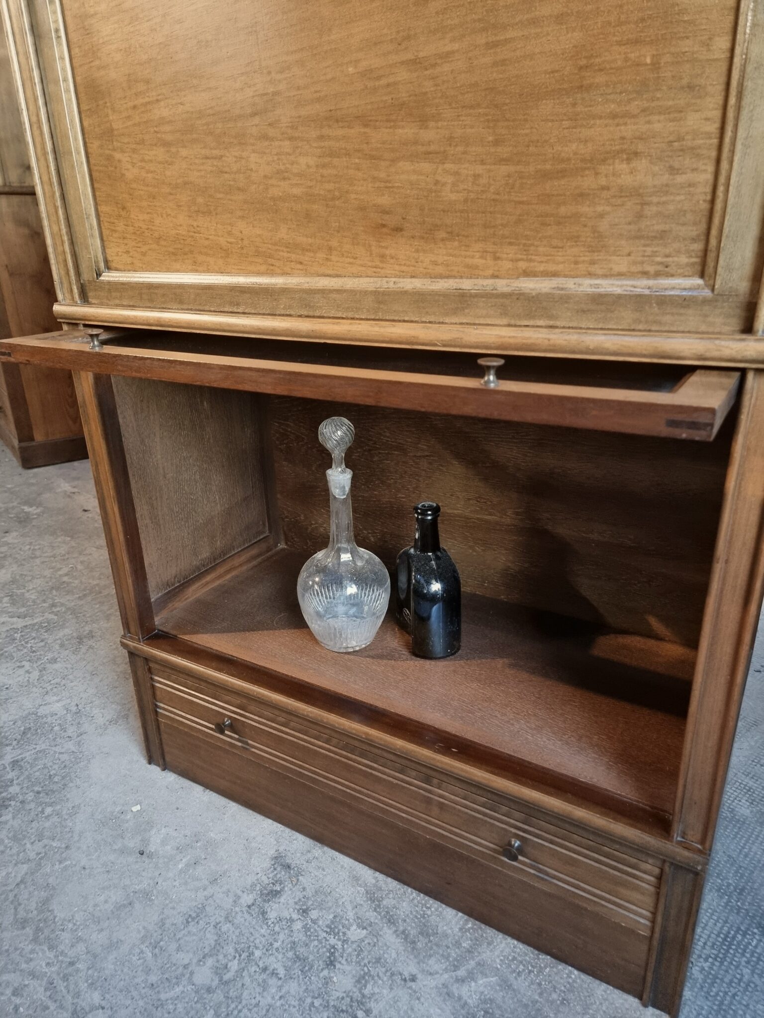 Vintage Globe Wernicke Style Drinks Cabinet, Modular Mahogany Bar Cabinet, 1960s Display Cabinet (10)