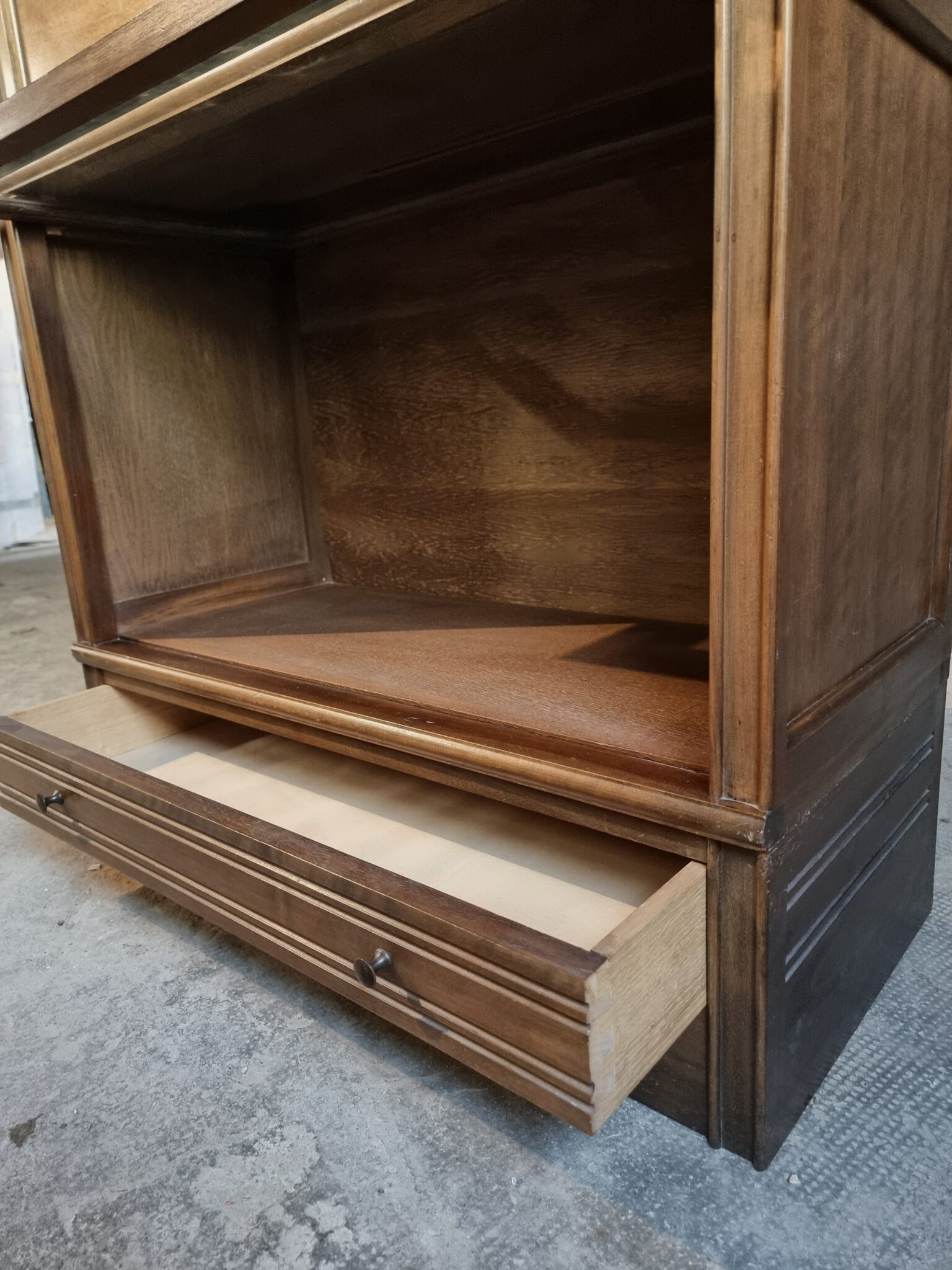 Vintage Globe Wernicke Style Drinks Cabinet, Modular Mahogany Bar Cabinet, 1960s Display Cabinet (11)