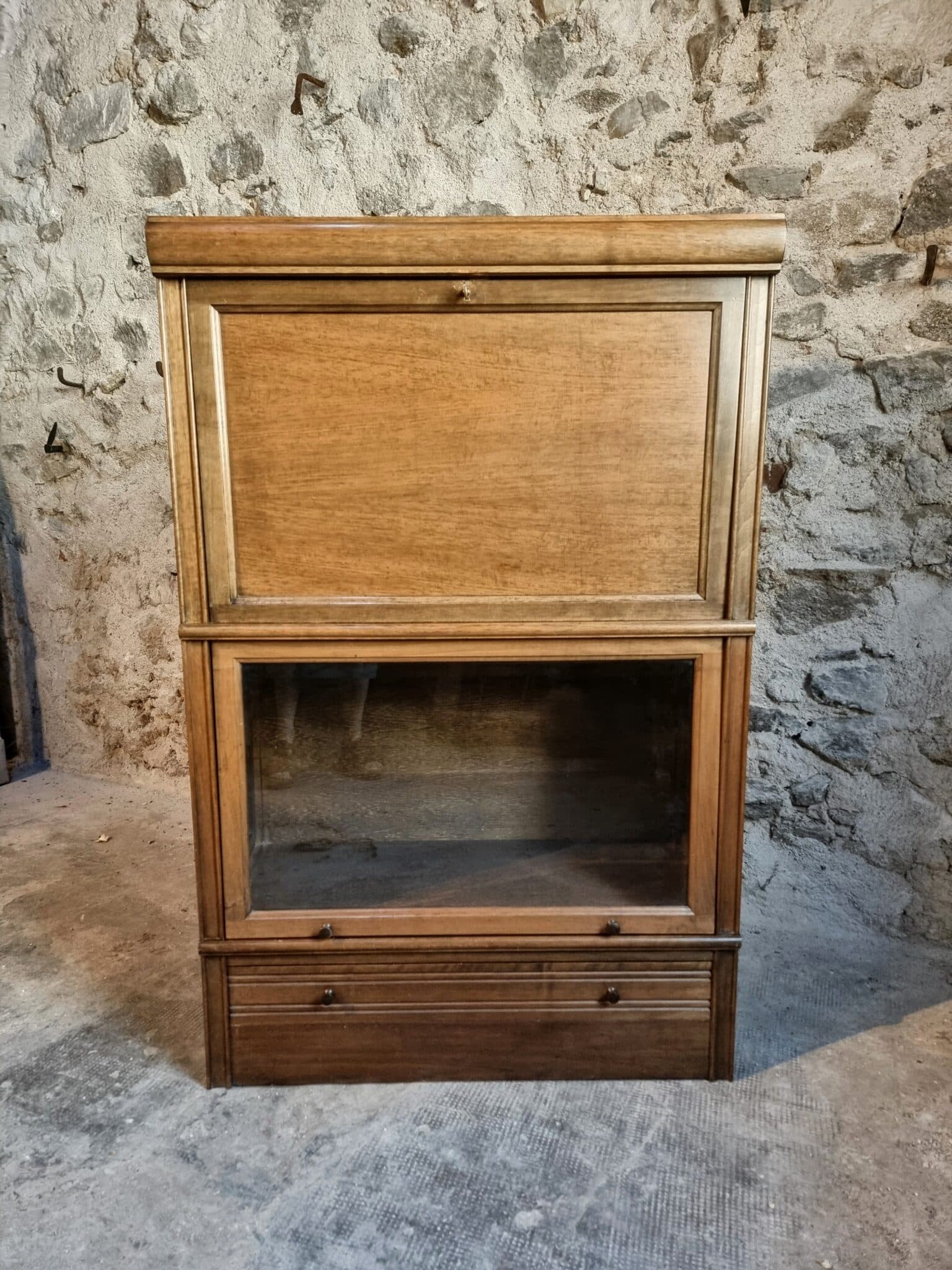 Vintage Globe Wernicke Style Drinks Cabinet, Modular Mahogany Bar Cabinet, 1960s Display Cabinet (17)