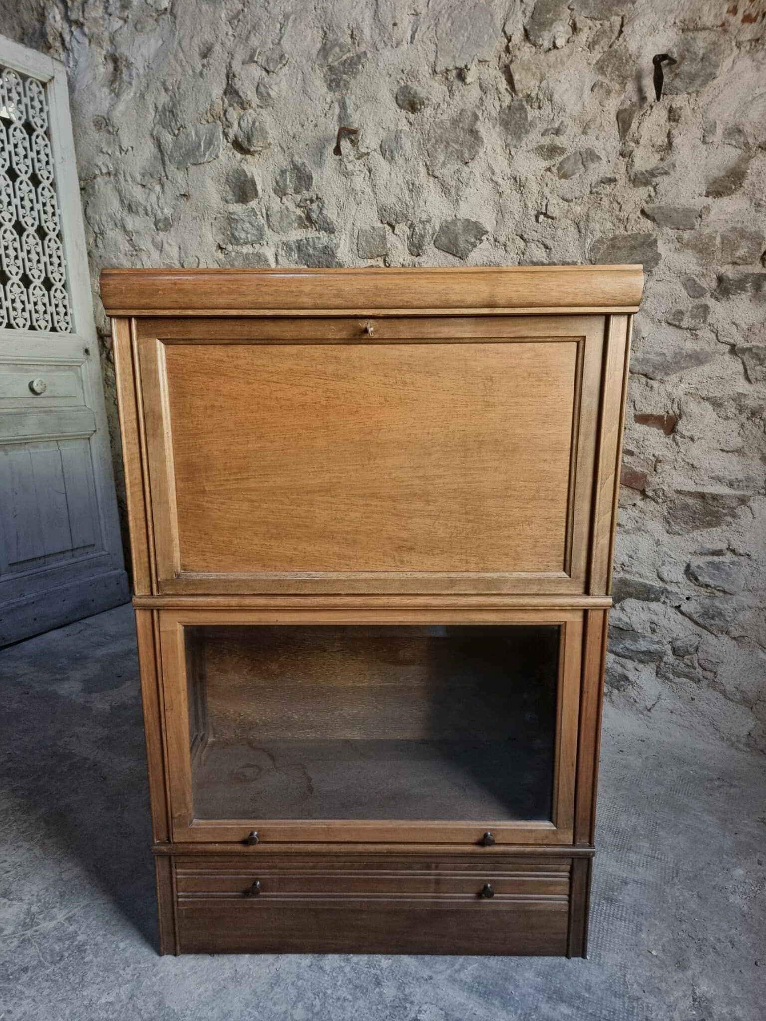 Vintage Globe Wernicke Style Drinks Cabinet, Modular Mahogany Bar Cabinet, 1960s Display Cabinet (3)