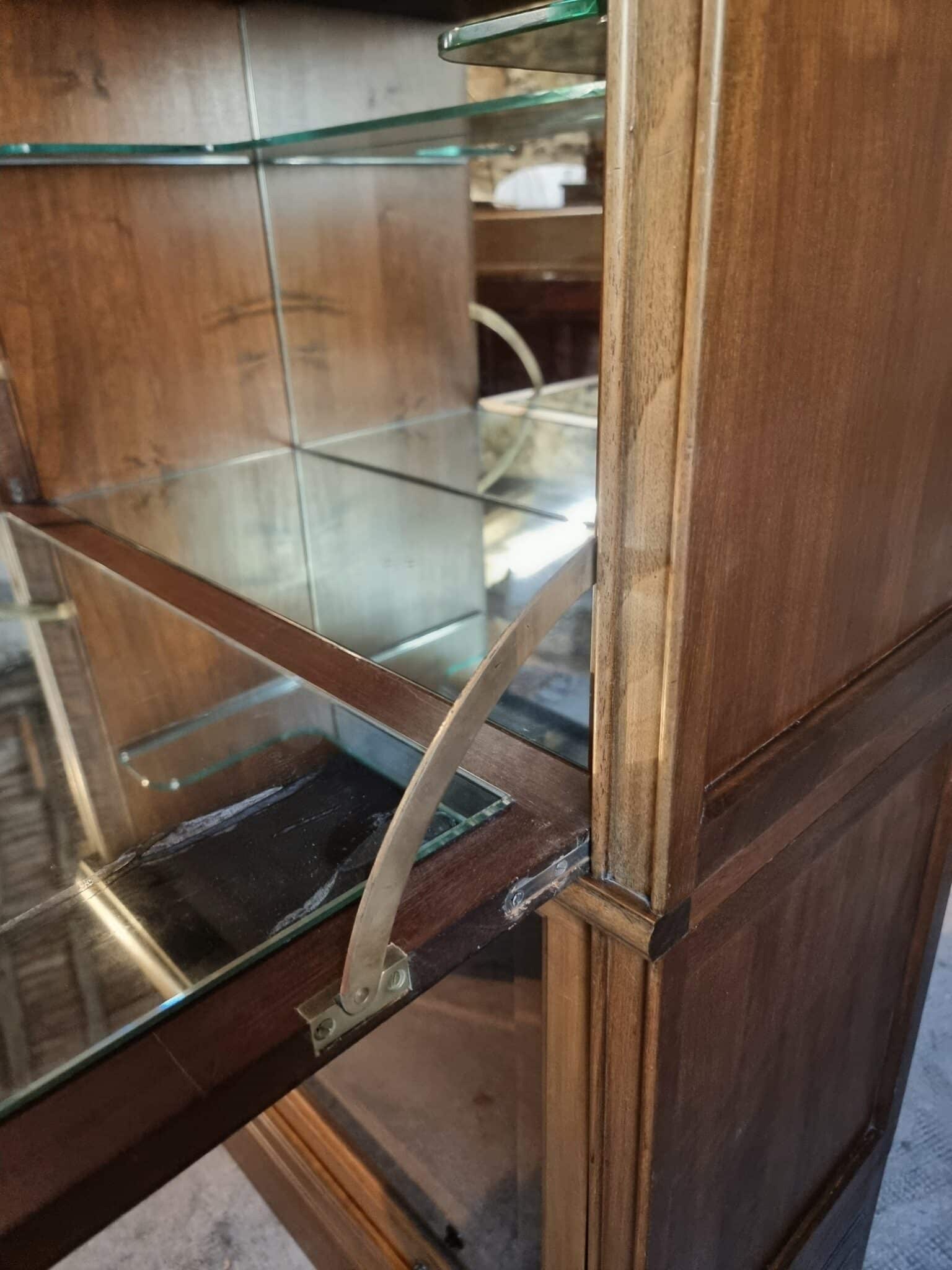 Vintage Globe Wernicke Style Drinks Cabinet, Modular Mahogany Bar Cabinet, 1960s Display Cabinet (7)