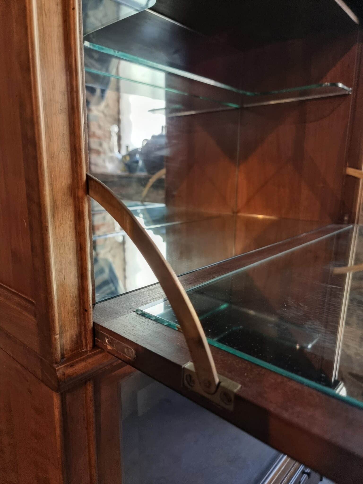 Vintage Globe Wernicke Style Drinks Cabinet, Modular Mahogany Bar Cabinet, 1960s Display Cabinet (8)