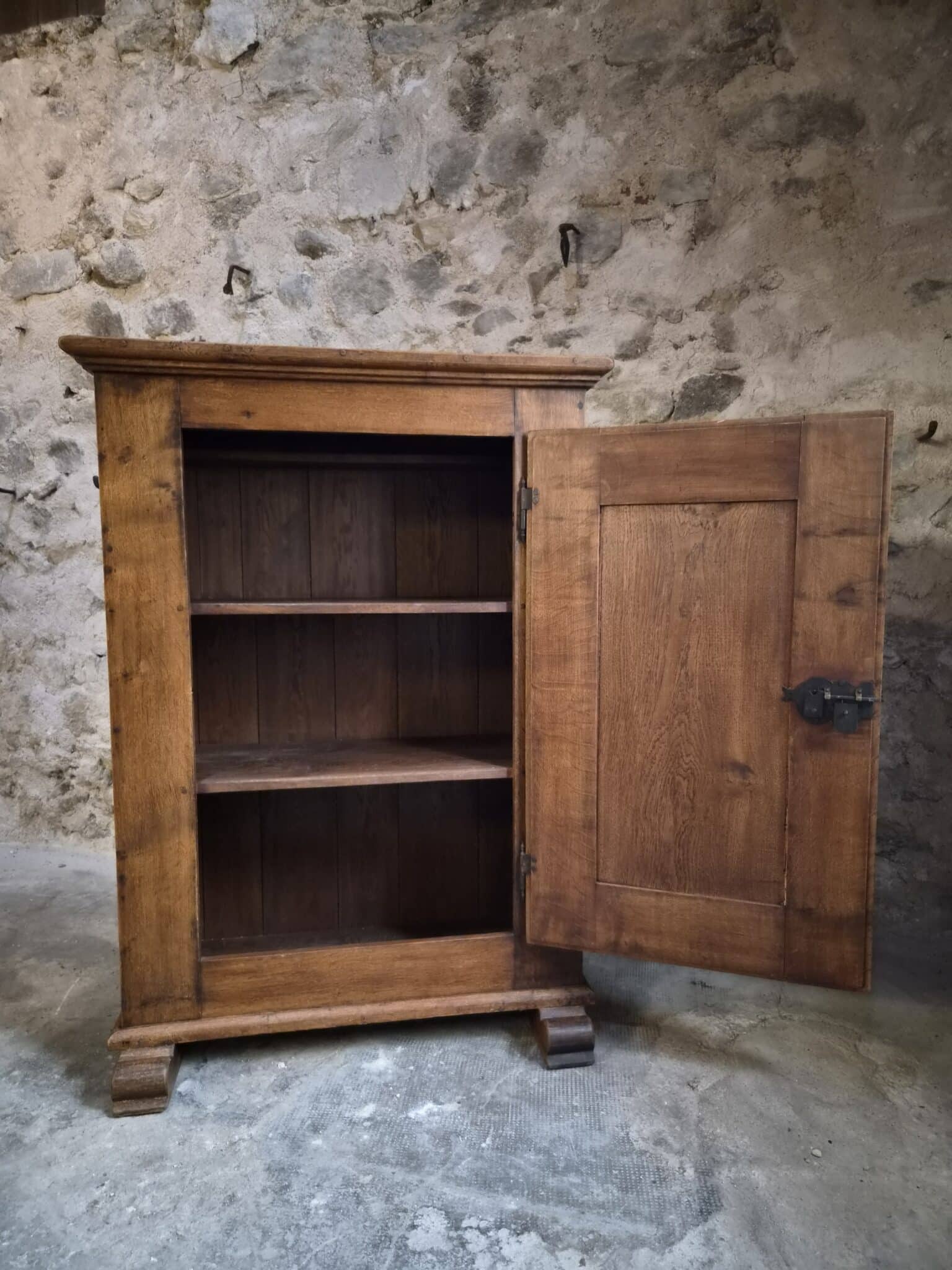 Antique French Oak Single Door Cupboard, 18th Century (19)
