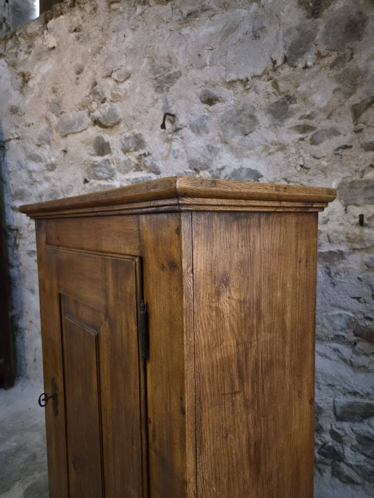 Antique French Oak Single Door Cupboard, 18th Century (4)