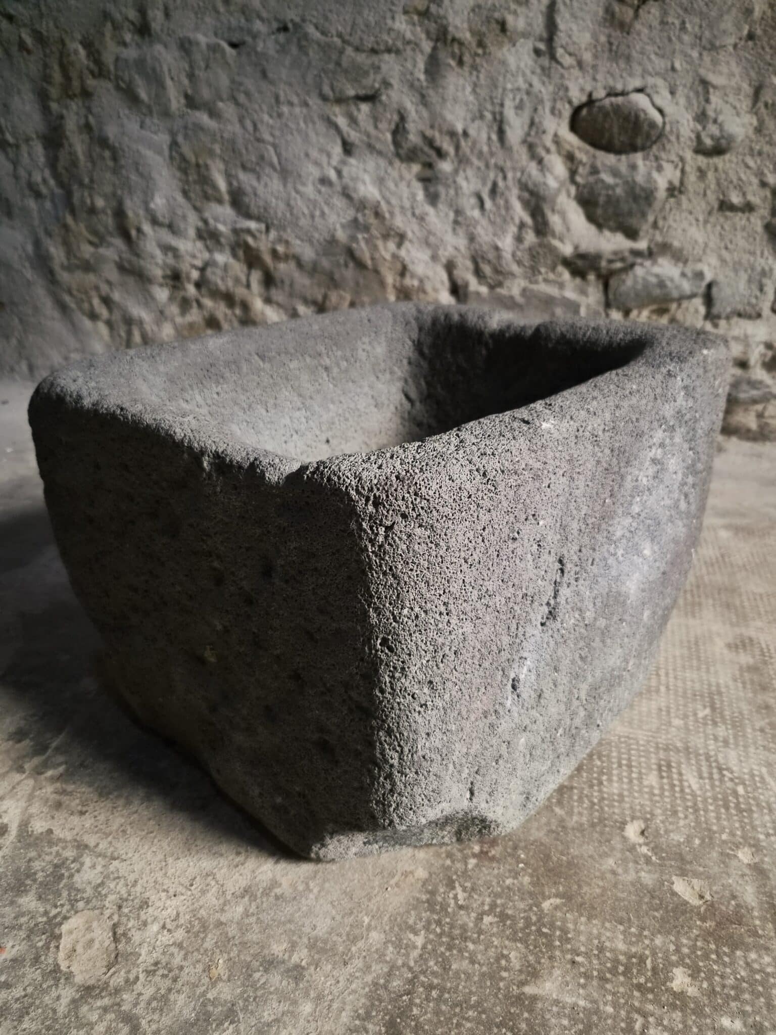 Antique French Volcanic Stone Trough Sink, Auvergne, 18th Century (15)