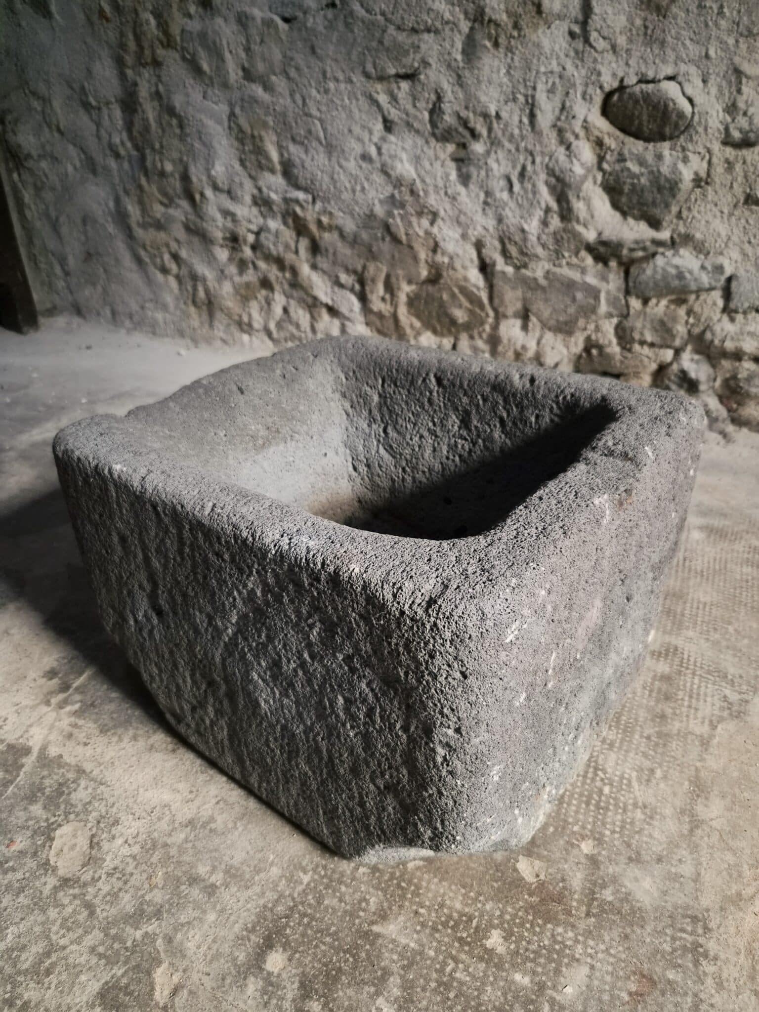 Antique French Volcanic Stone Trough Sink, Auvergne, 18th Century (16)