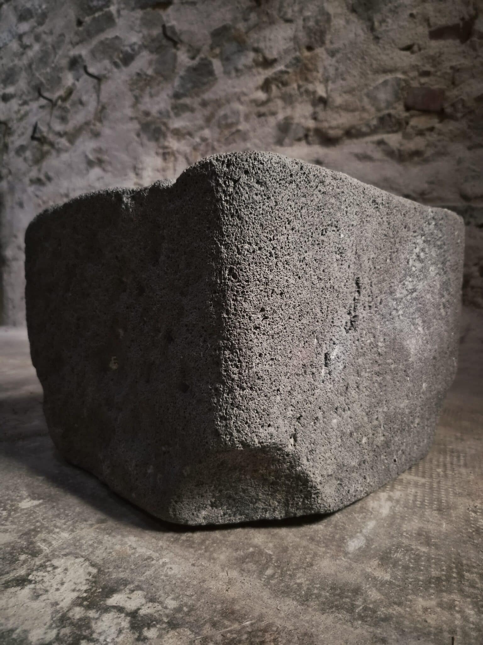 Antique French Volcanic Stone Trough Sink, Auvergne, 18th Century (2)