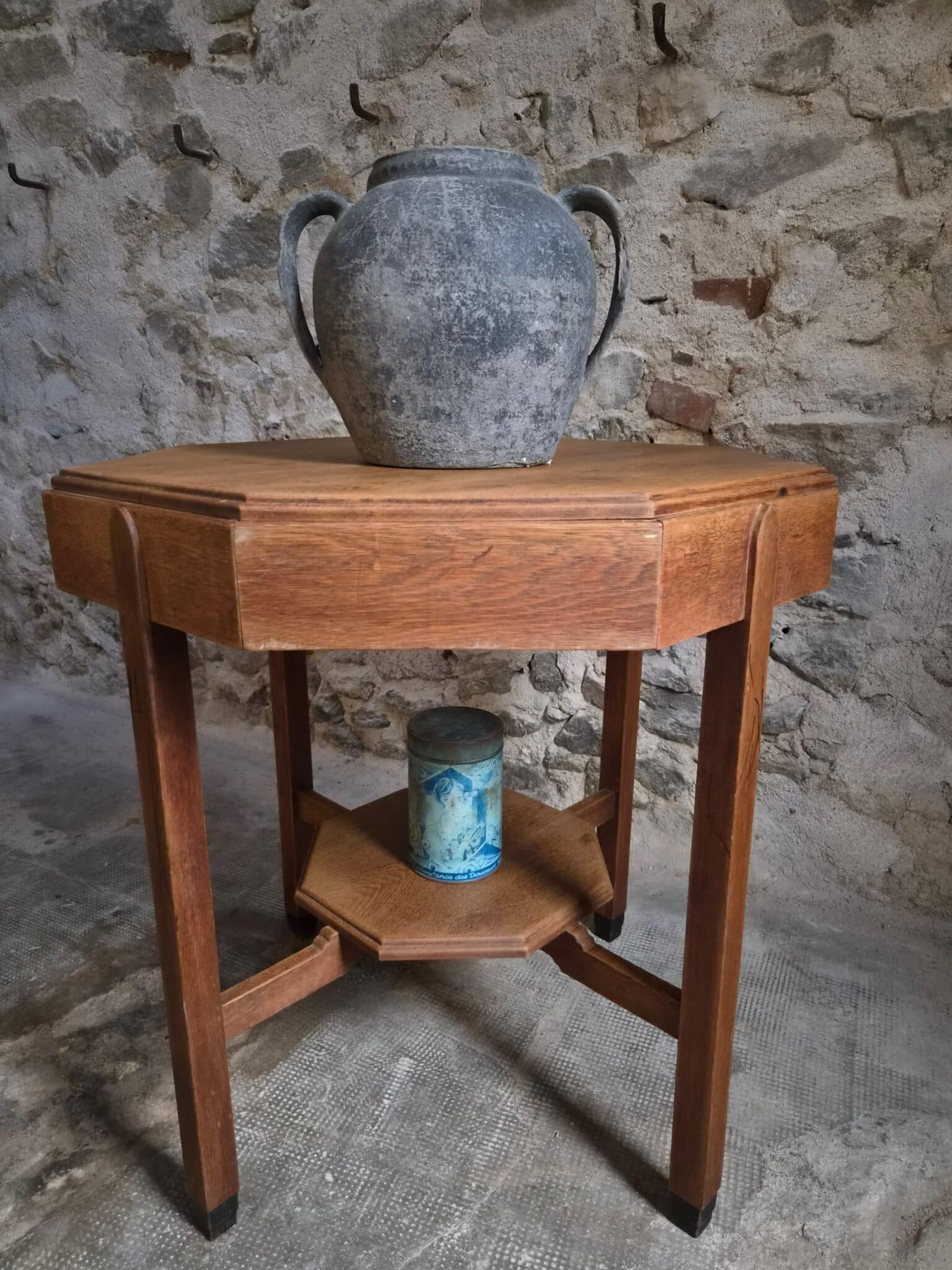 Antique Oak Side Table Amsterdam School Art Deco Circa 1925–1935 (1) Antique Oak Side Table Amsterdam School Art Deco Circa 1925–1935 (1)