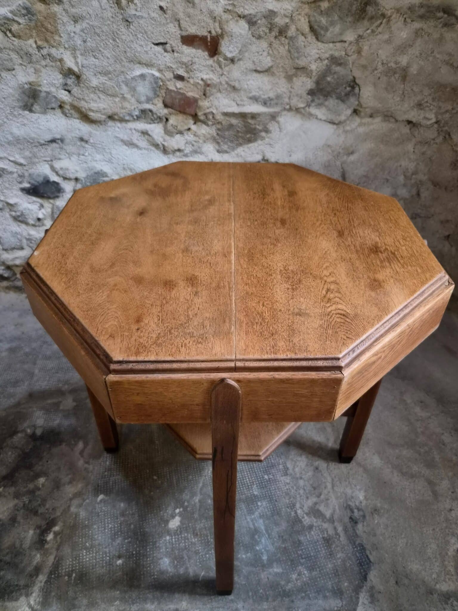 Antique Oak Side Table Amsterdam School Art Deco Circa 1925–1935 (11)