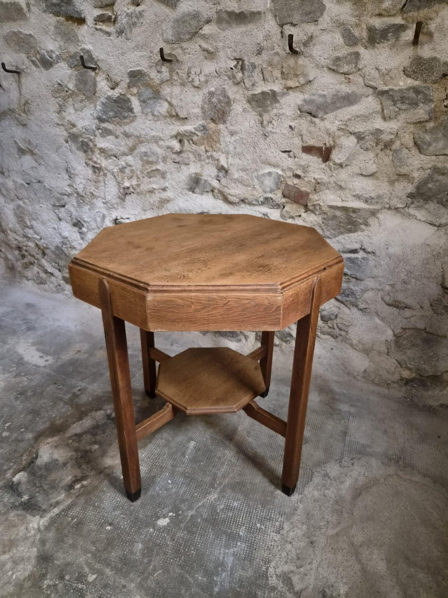 Antique Oak Side Table Amsterdam School Art Deco Circa 1925–1935 (16)
