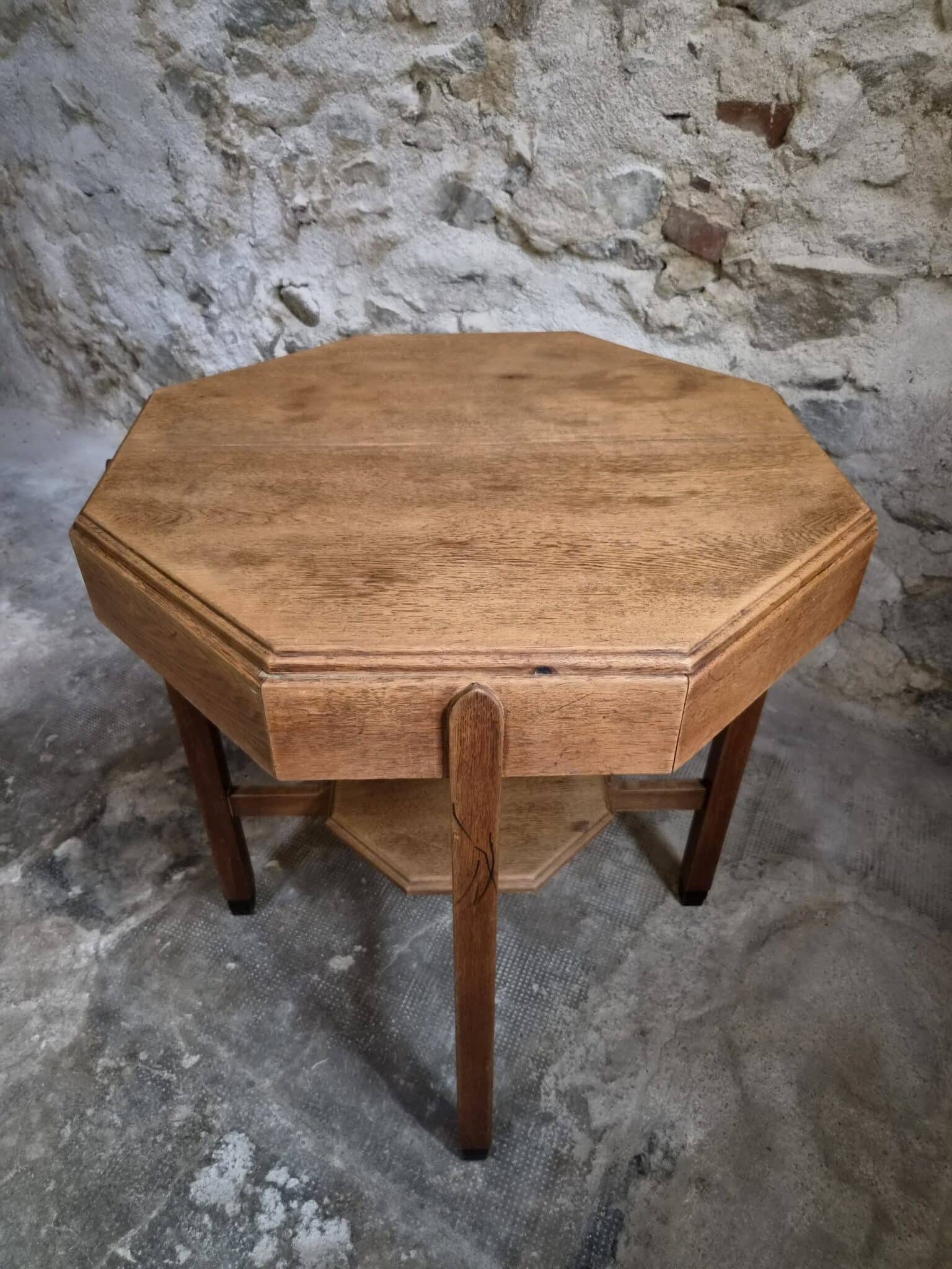 Antique Oak Side Table Amsterdam School Art Deco Circa 1925–1935 (3)