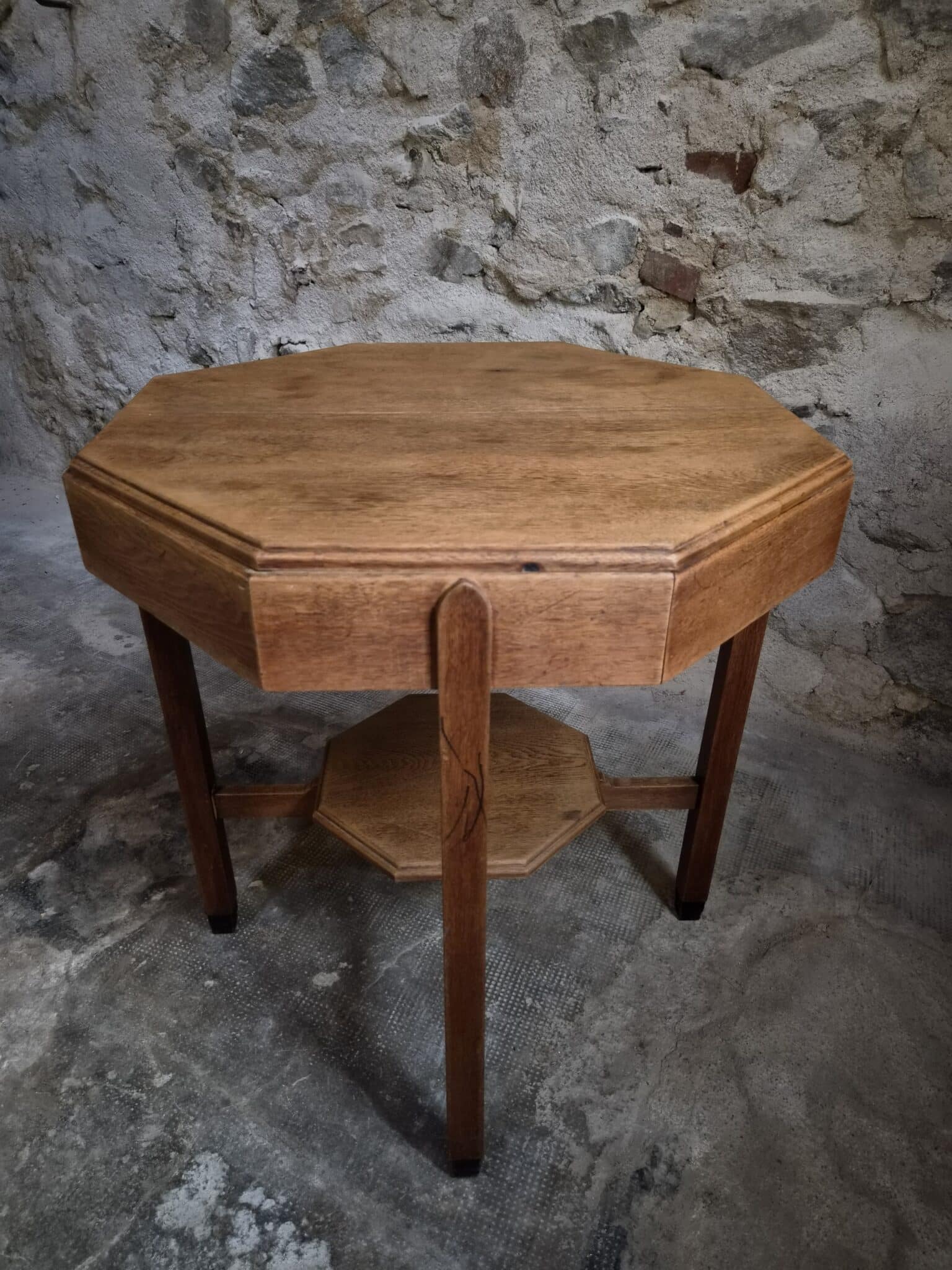 Antique Oak Side Table Amsterdam School Art Deco Circa 1925–1935 (4)