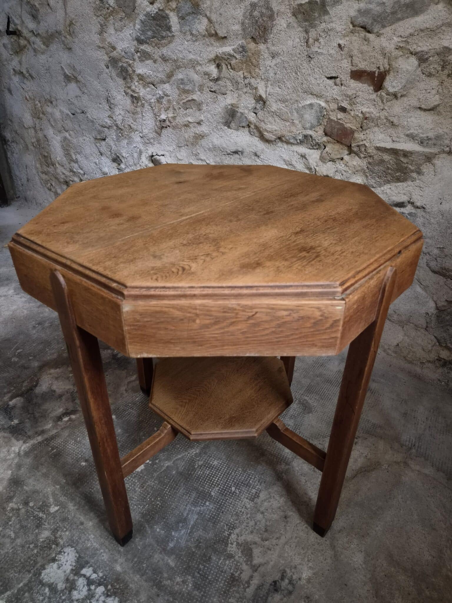 Antique Oak Side Table Amsterdam School Art Deco Circa 1925–1935 (6)