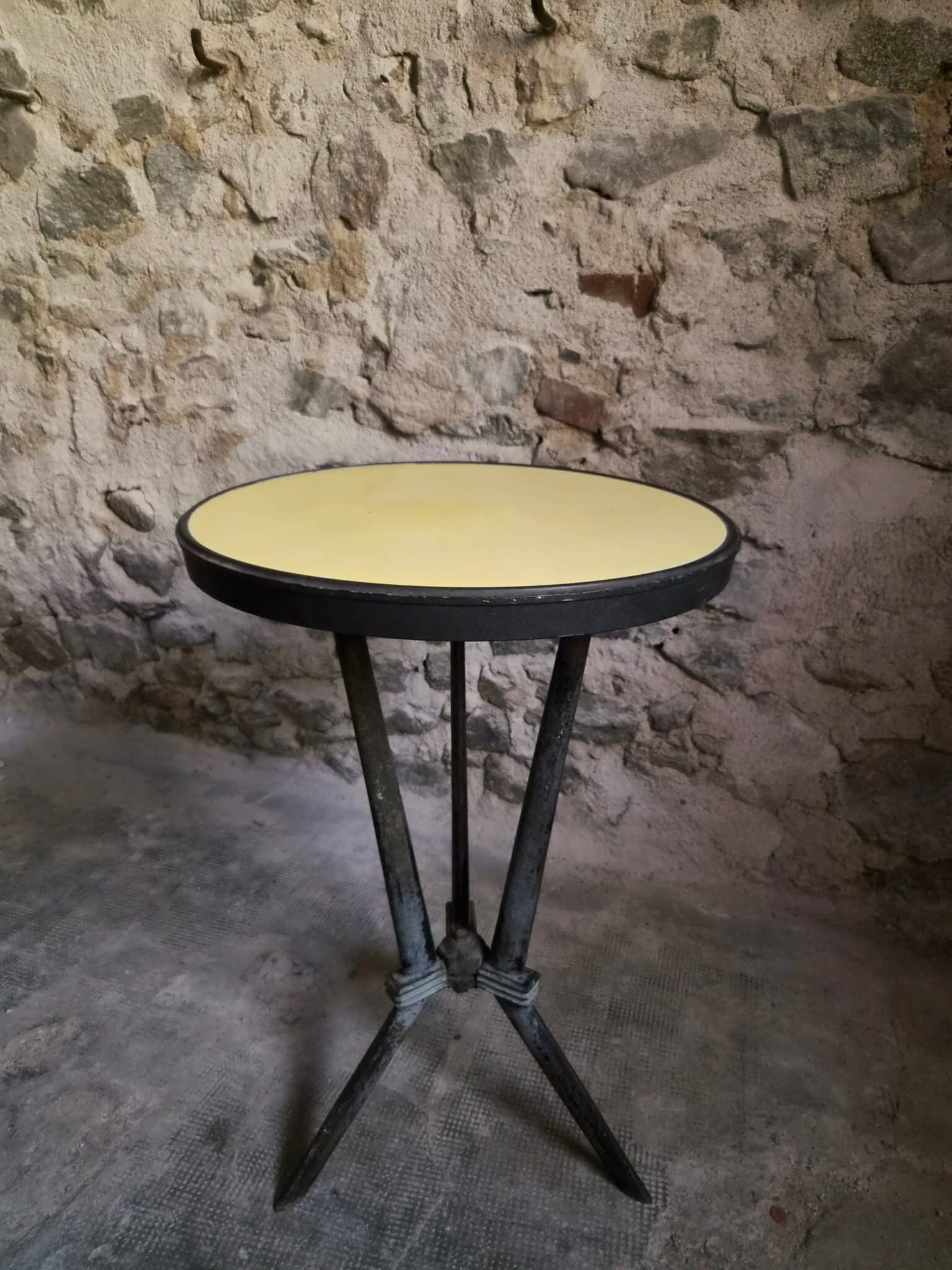 French Art Deco REX Bistro Table with Bakelite Top, c. 1930 (12)