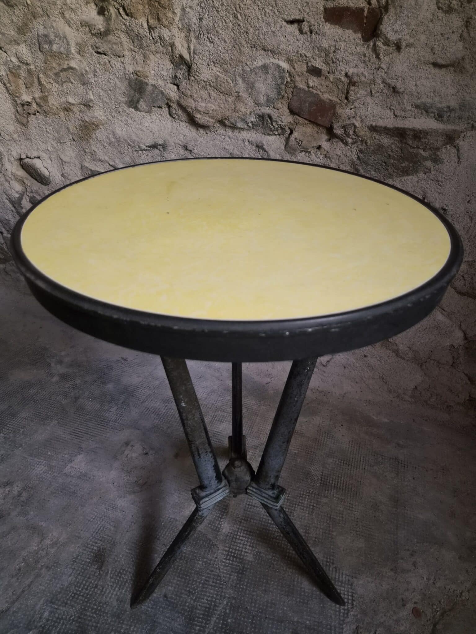 French Art Deco REX Bistro Table with Bakelite Top, c. 1930 (13)