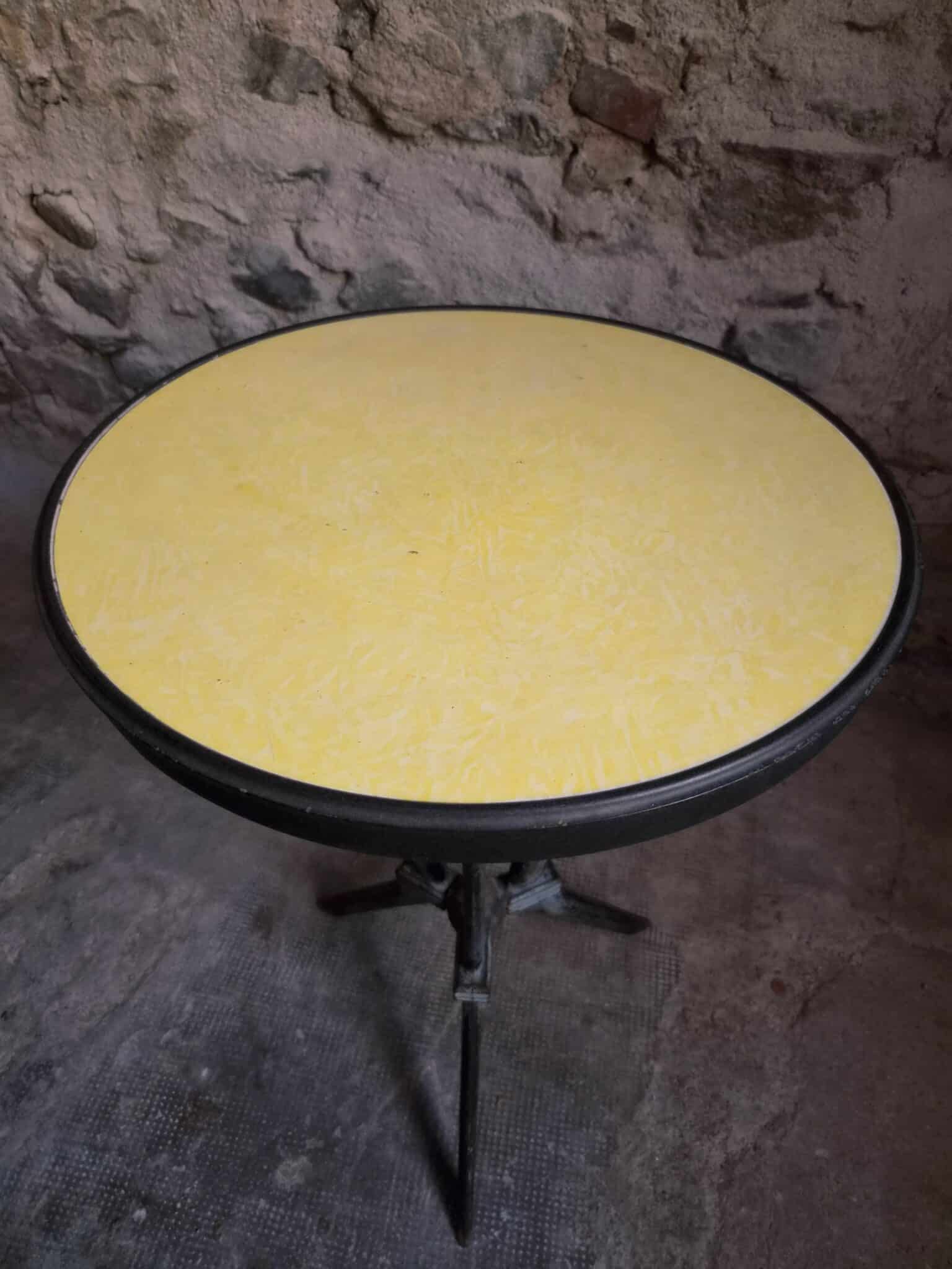 French Art Deco REX Bistro Table with Bakelite Top, c. 1930 (14)