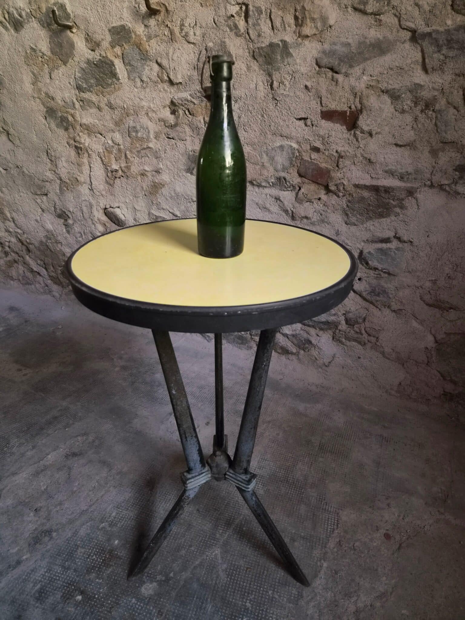 French Art Deco REX Bistro Table with Bakelite Top, c. 1930 (16)