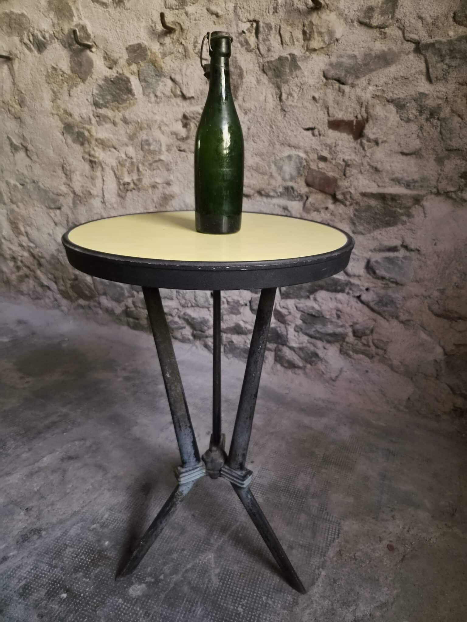 French Art Deco REX Bistro Table with Bakelite Top, c. 1930 (17)