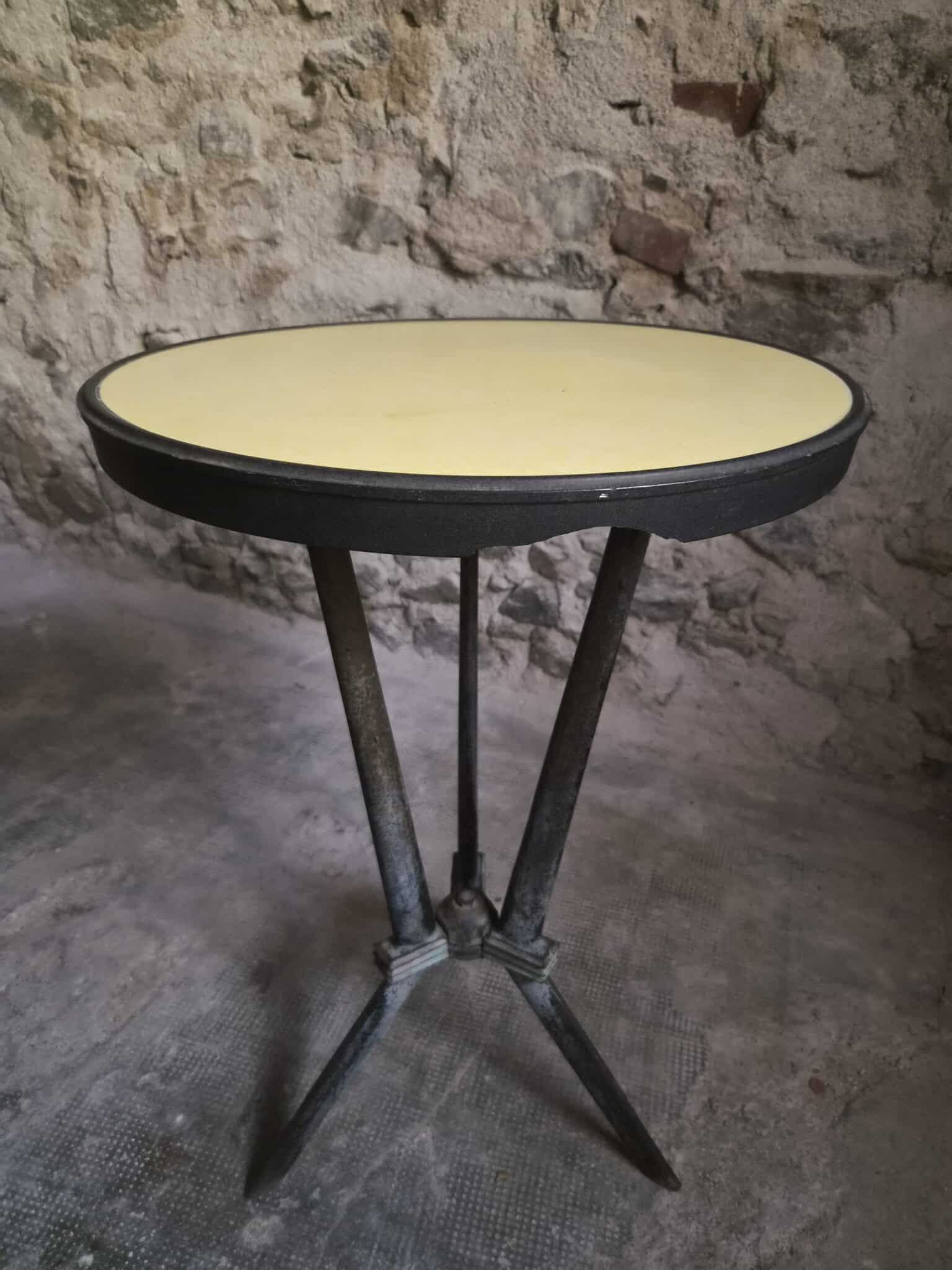 French Art Deco REX Bistro Table with Bakelite Top, c. 1930 (9)