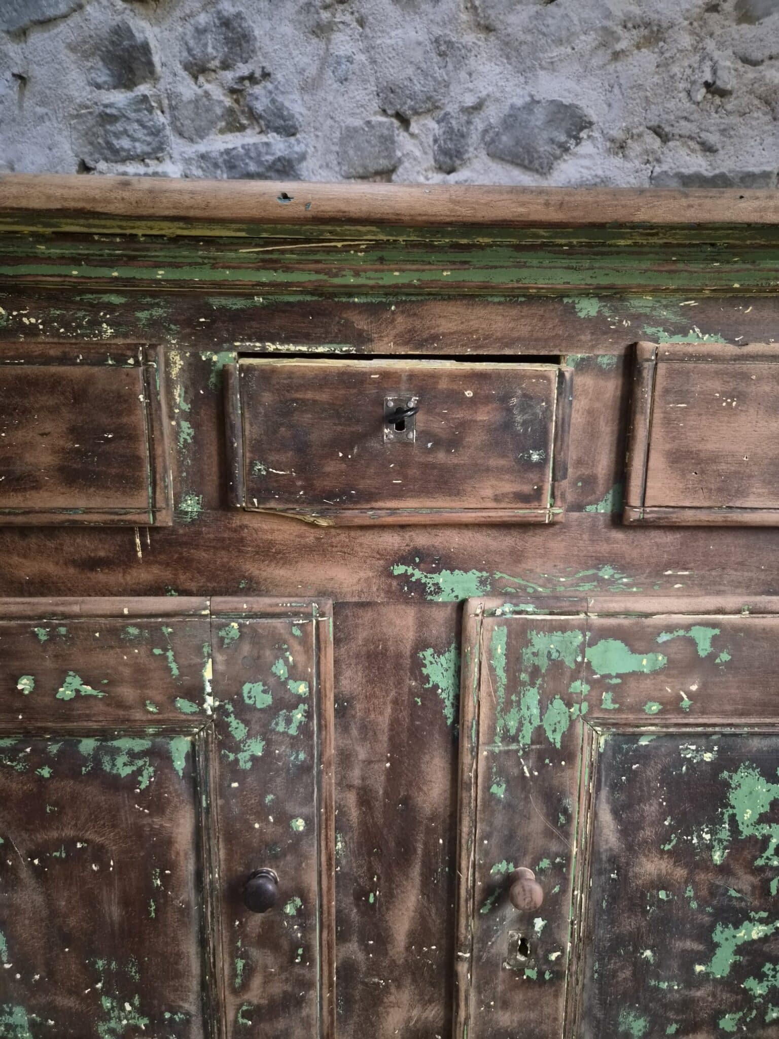 Rustic French Walnut Buffet Cabinet, 18th Century, 3 Drawers & 2 Doors (12)