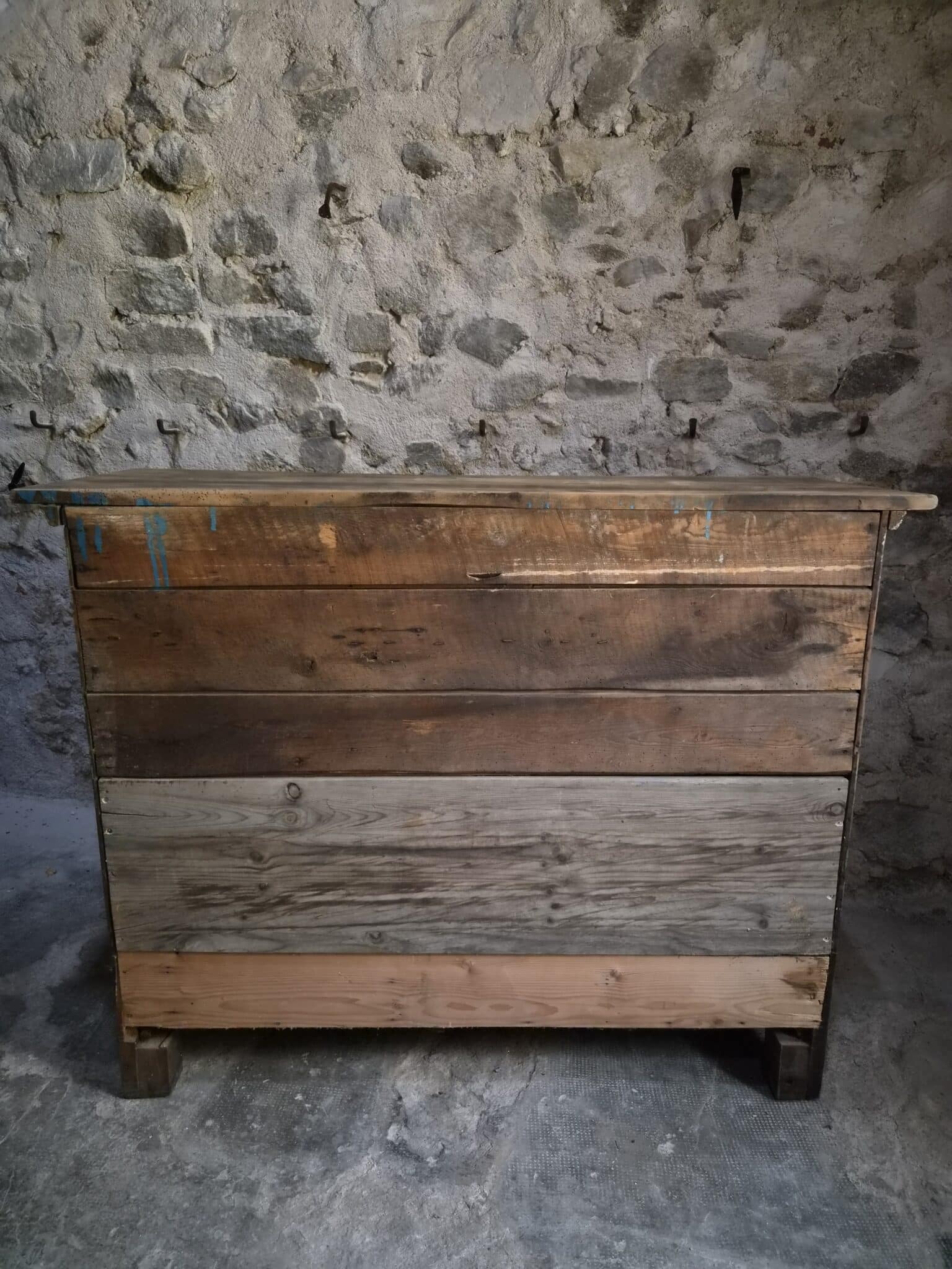 Rustic French Walnut Buffet Cabinet, 18th Century, 3 Drawers & 2 Doors (3)