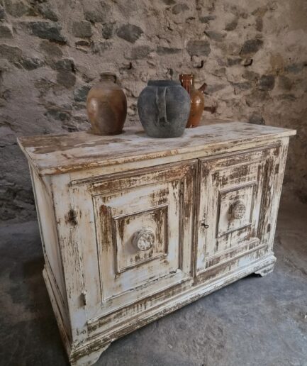 Antique French Pine Buffet Cabinet with Distressed Patina, circa 1870–1900 (1)
