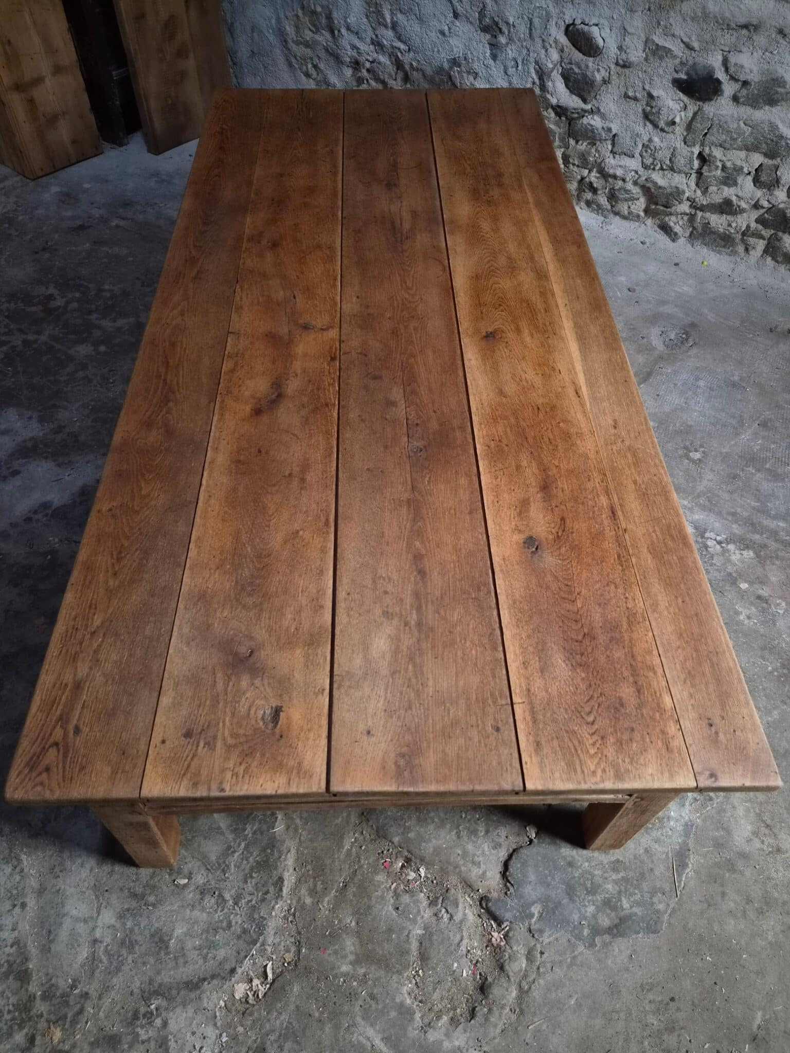 French Antique Oak Coffee Table – 19th Century XXL Farmhouse Table (11)