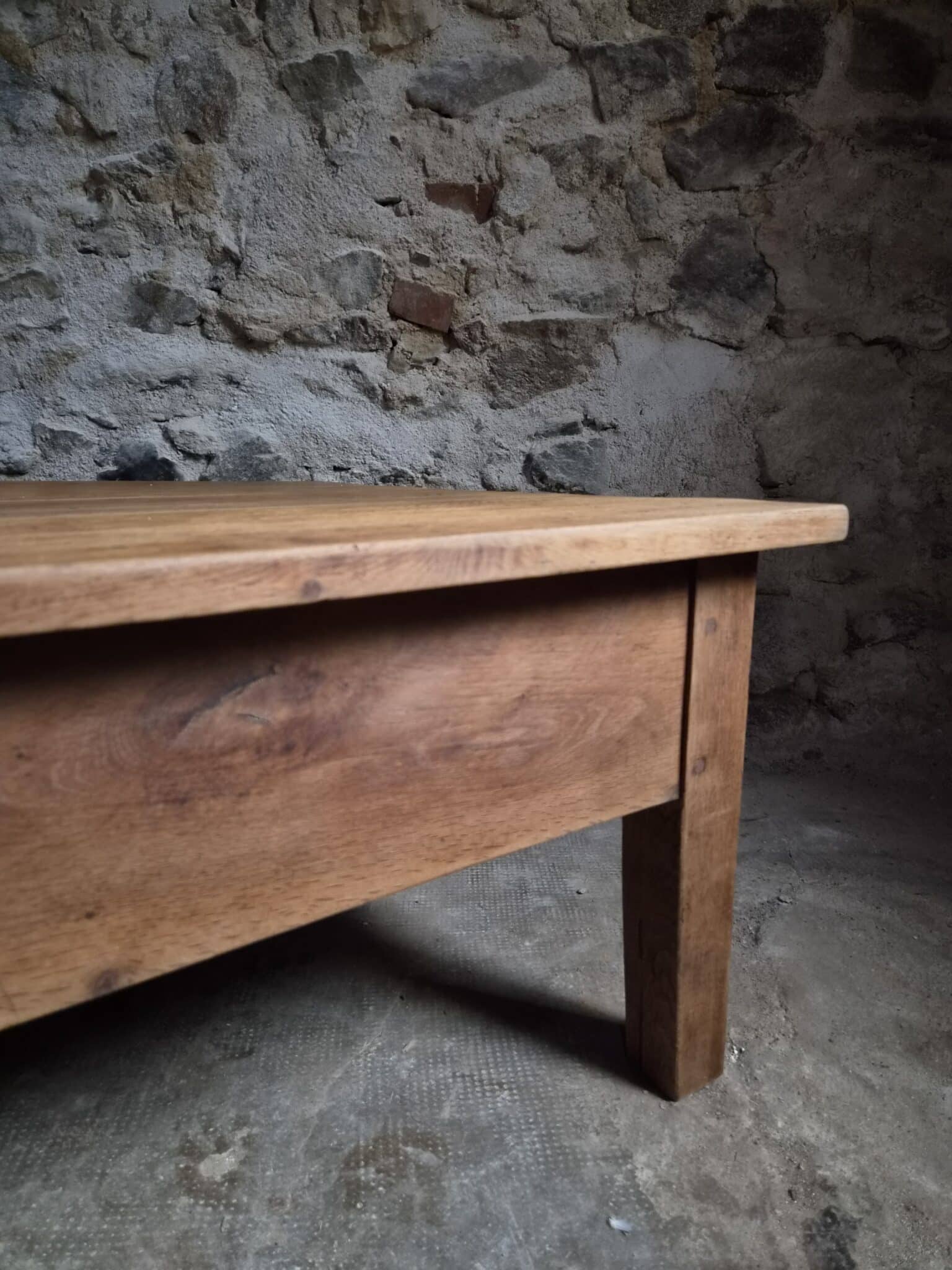 French Antique Oak Coffee Table – 19th Century XXL Farmhouse Table (14)