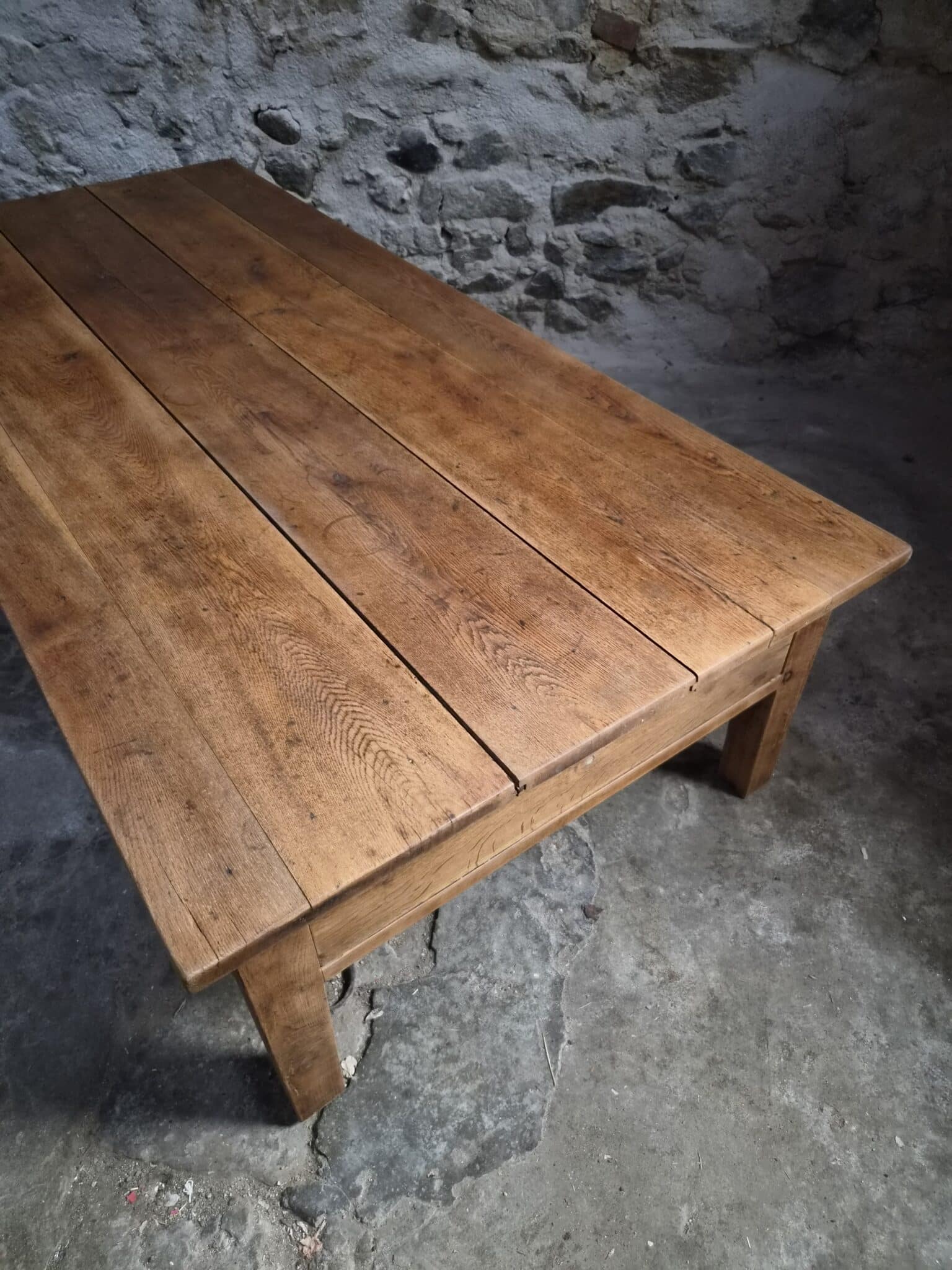 French Antique Oak Coffee Table – 19th Century XXL Farmhouse Table (18)