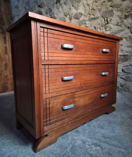 French Art Deco Oak Chest of Drawers – 1920s1930s (1)