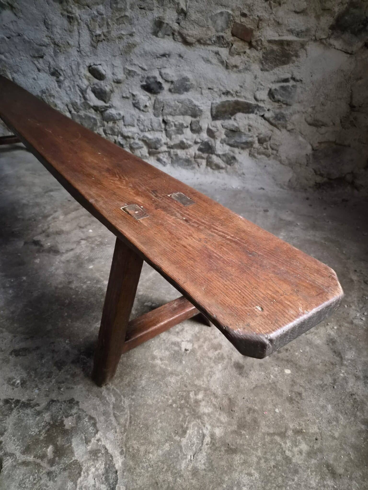 Antique Farmhouse Bench, 266 cm – Oak and Pine, 19th Century, France (11)