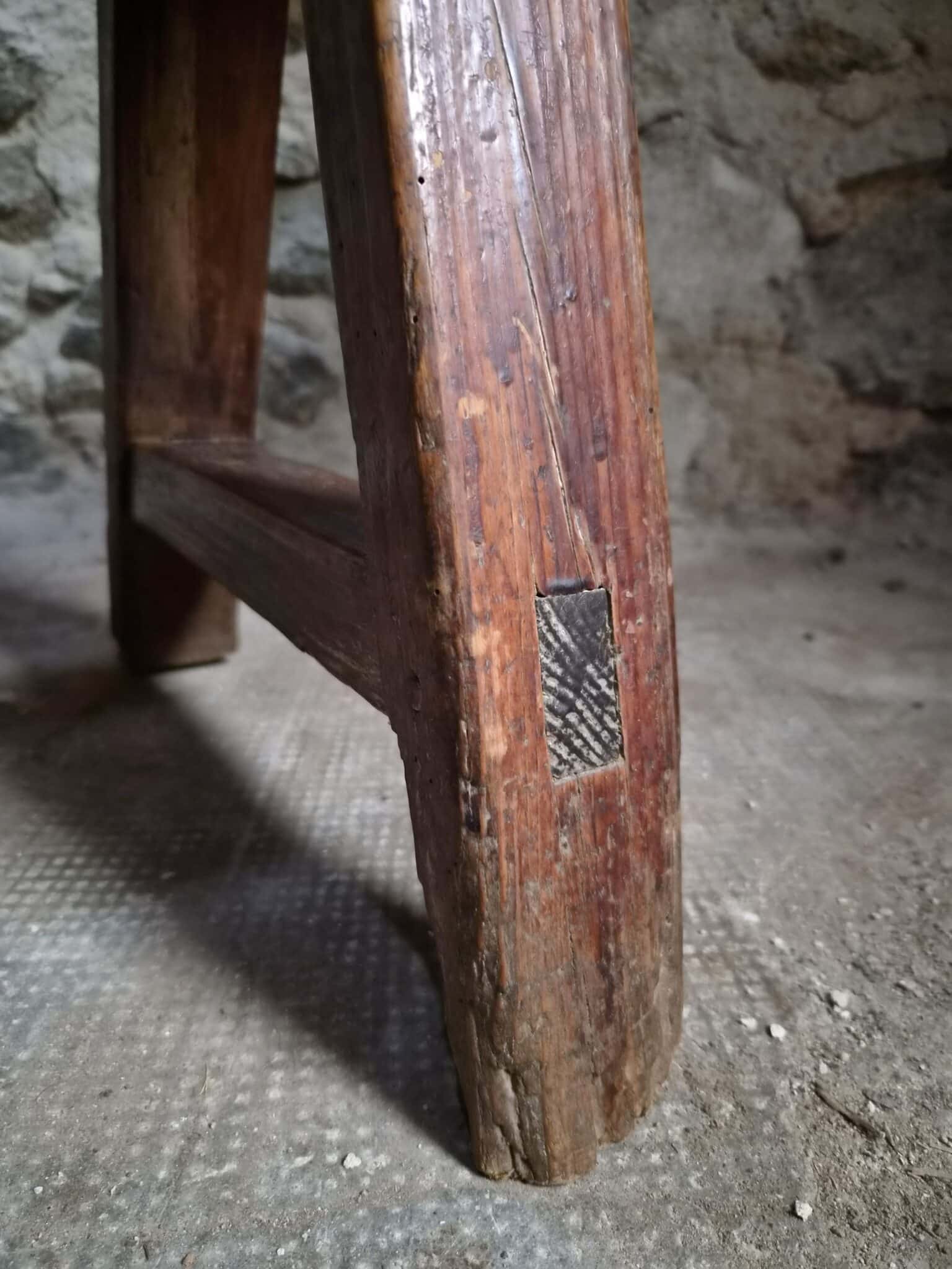 Antique Farmhouse Bench, 266 cm – Oak and Pine, 19th Century, France (6)