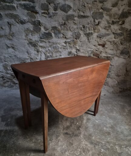 Antique Mahogany Drop-Leaf Dining Table, circa 1880–1900 – France (1)