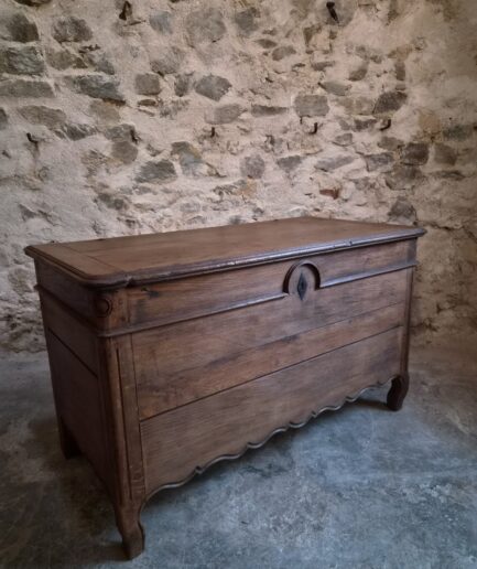 Antique Oak Marriage Chest Blanket Chest – 18th Century, French Auvergne (1)