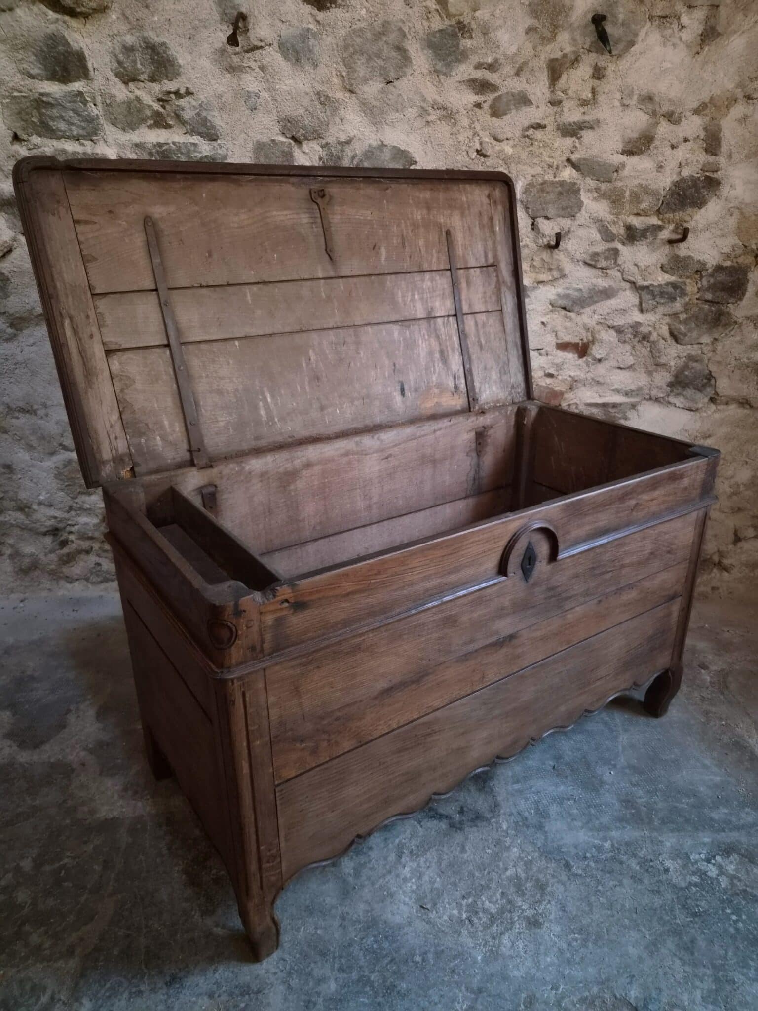 Antique Oak Marriage Chest Blanket Chest – 18th Century, French Auvergne (2)