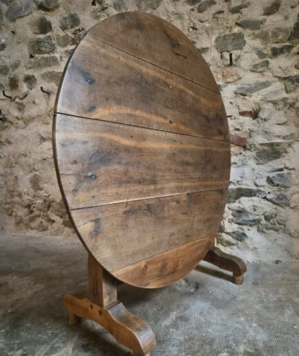 Antique Oak Wine Table, 1830–1880 – Burgundy, France (1)