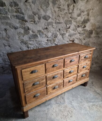 Antique Shop Counter with 12 Drawers Kitchen Island (1)