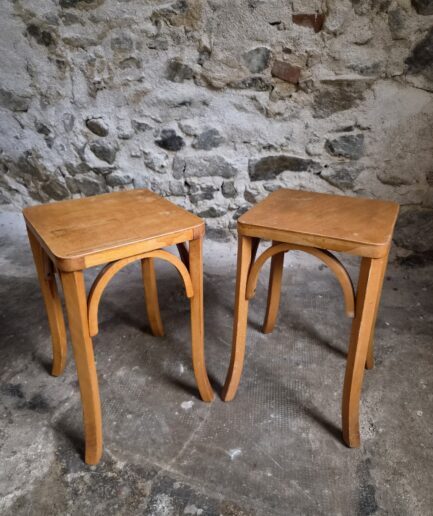 Set of 2 Vintage Luterma Beechwood Stools, 1960s–1970s (1)